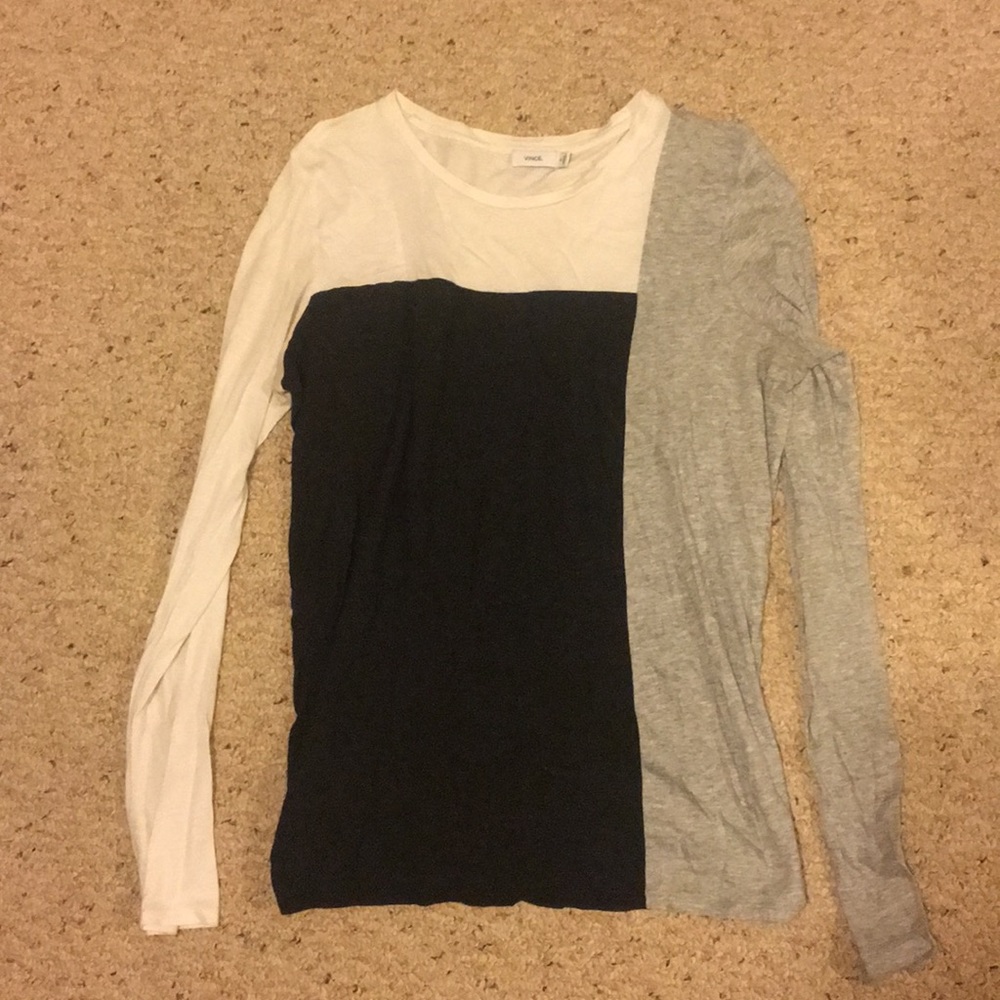 Vince Color Block Long Sleeve